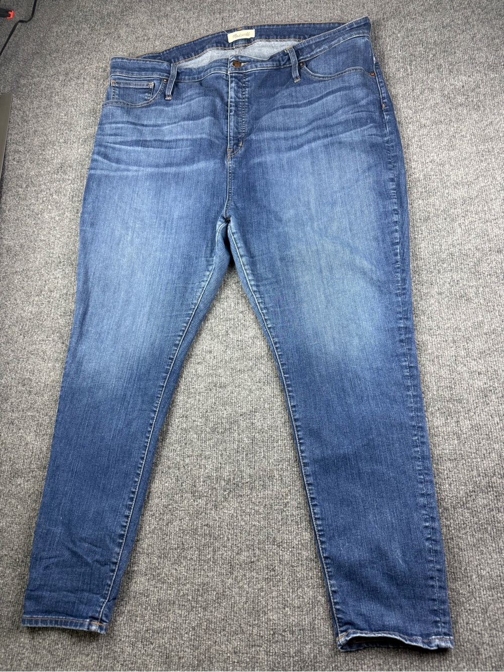 Madewell Curvy High Rise Slim Skinny Jeans in Washed Blue, Size 37 - Picture 3 of 12